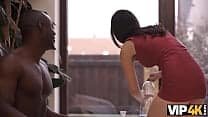 Cute model does anal porn with big black guy