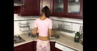 Vintage European anal sex with kitchen fuck